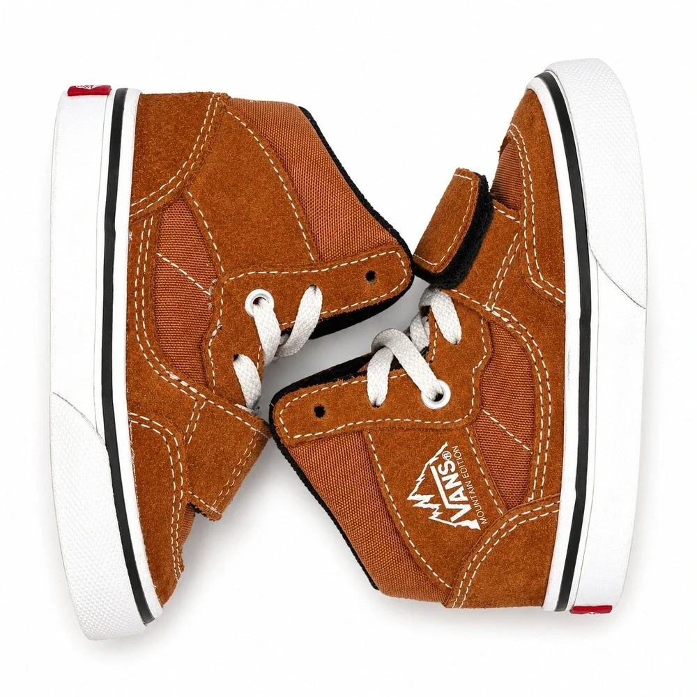 Vans MTE Mountain Edition Toddler Boys Size 5 Brown Suede Hook Loop Skate Shoes‎